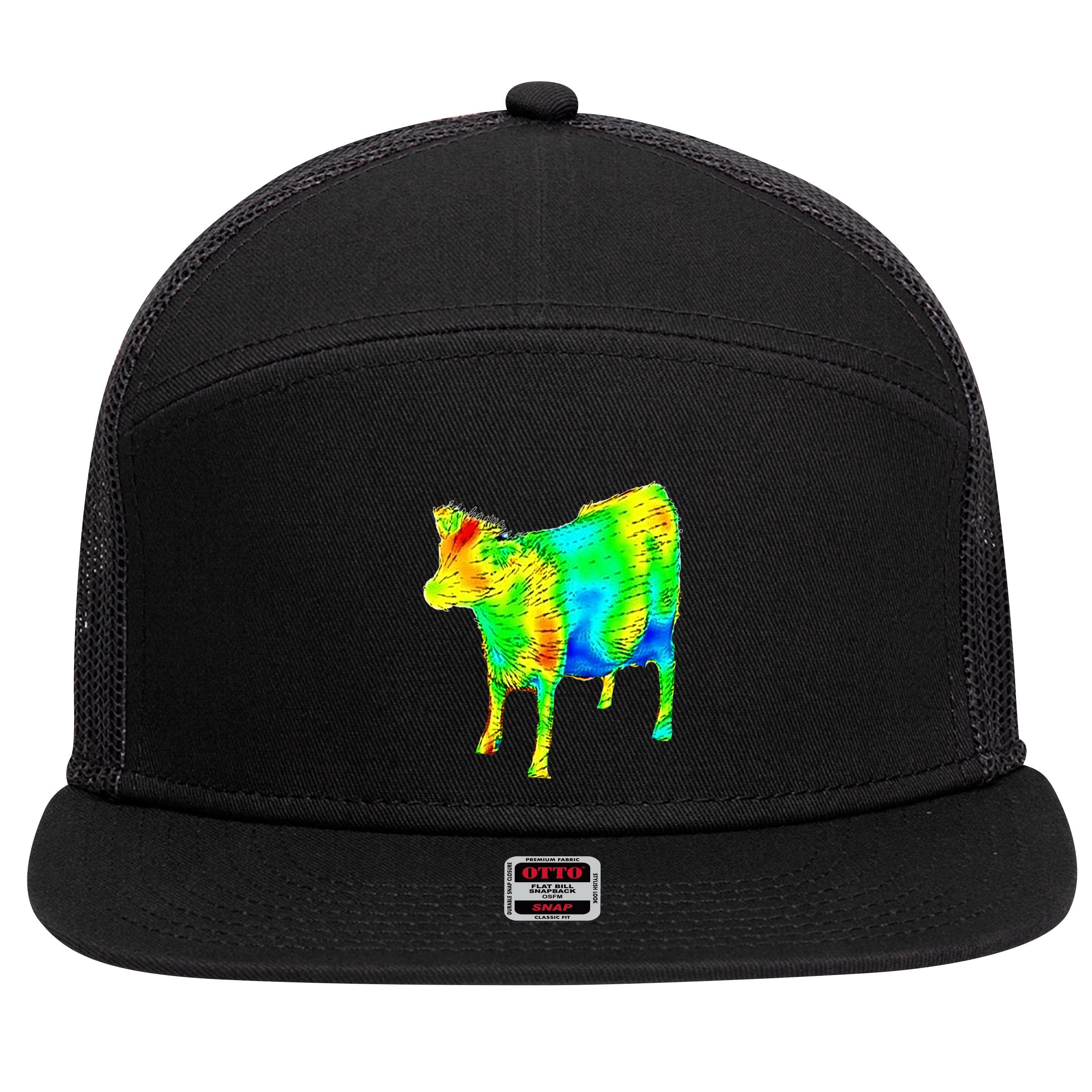 Aerodynamics Of A Cow Cow Physics Science Engineering Meme Heatmap 7 Panel Mesh Trucker Snapback Hat