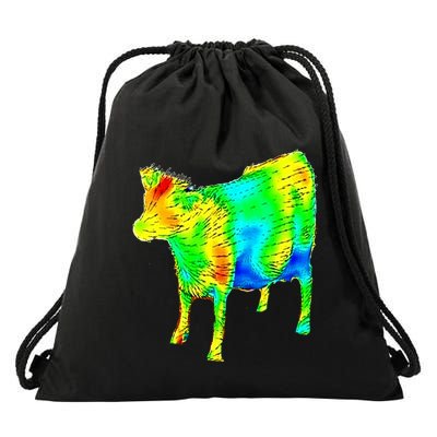 Aerodynamics Of A Cow Cow Physics Science Engineering Meme Heatmap Drawstring Bag