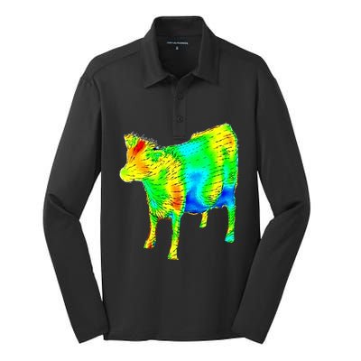 Aerodynamics Of A Cow Cow Physics Science Engineering Meme Heatmap Silk Touch Performance Long Sleeve Polo