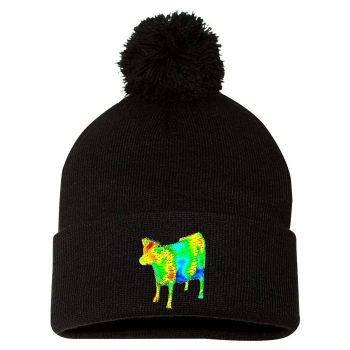 Aerodynamics Of A Cow Cow Physics Science Engineering Meme Heatmap Pom Pom 12in Knit Beanie