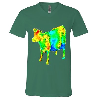 Aerodynamics Of A Cow Cow Physics Science Engineering Meme Heatmap V-Neck T-Shirt