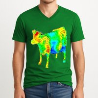 Aerodynamics Of A Cow Cow Physics Science Engineering Meme Heatmap V-Neck T-Shirt