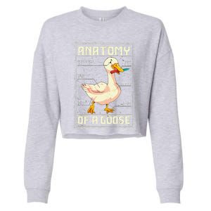 Anatomy Of A Goose Funny Goose Cropped Pullover Crew