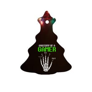 Anatomy Of A Gamer Skeleton Hand Ceramic Tree Ornament