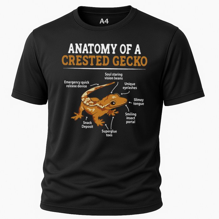 Anatomy Of A Crested Gecko, Eyelash Lizard Herpetologist Cooling Performance Crew T-Shirt