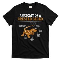 Anatomy Of A Crested Gecko, Eyelash Lizard Herpetologist T-Shirt