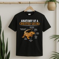 Anatomy Of A Crested Gecko, Eyelash Lizard Herpetologist T-Shirt
