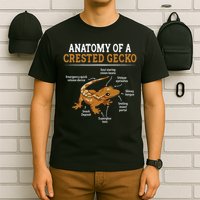 Anatomy Of A Crested Gecko, Eyelash Lizard Herpetologist T-Shirt