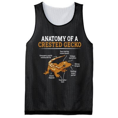 Anatomy Of A Crested Gecko, Eyelash Lizard Herpetologist Mesh Reversible Basketball Jersey Tank