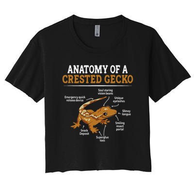 Anatomy Of A Crested Gecko, Eyelash Lizard Herpetologist Crop Top