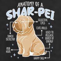 Anatomy Of A Sharpei Dog 7 Panel Mesh Trucker Snapback Hat