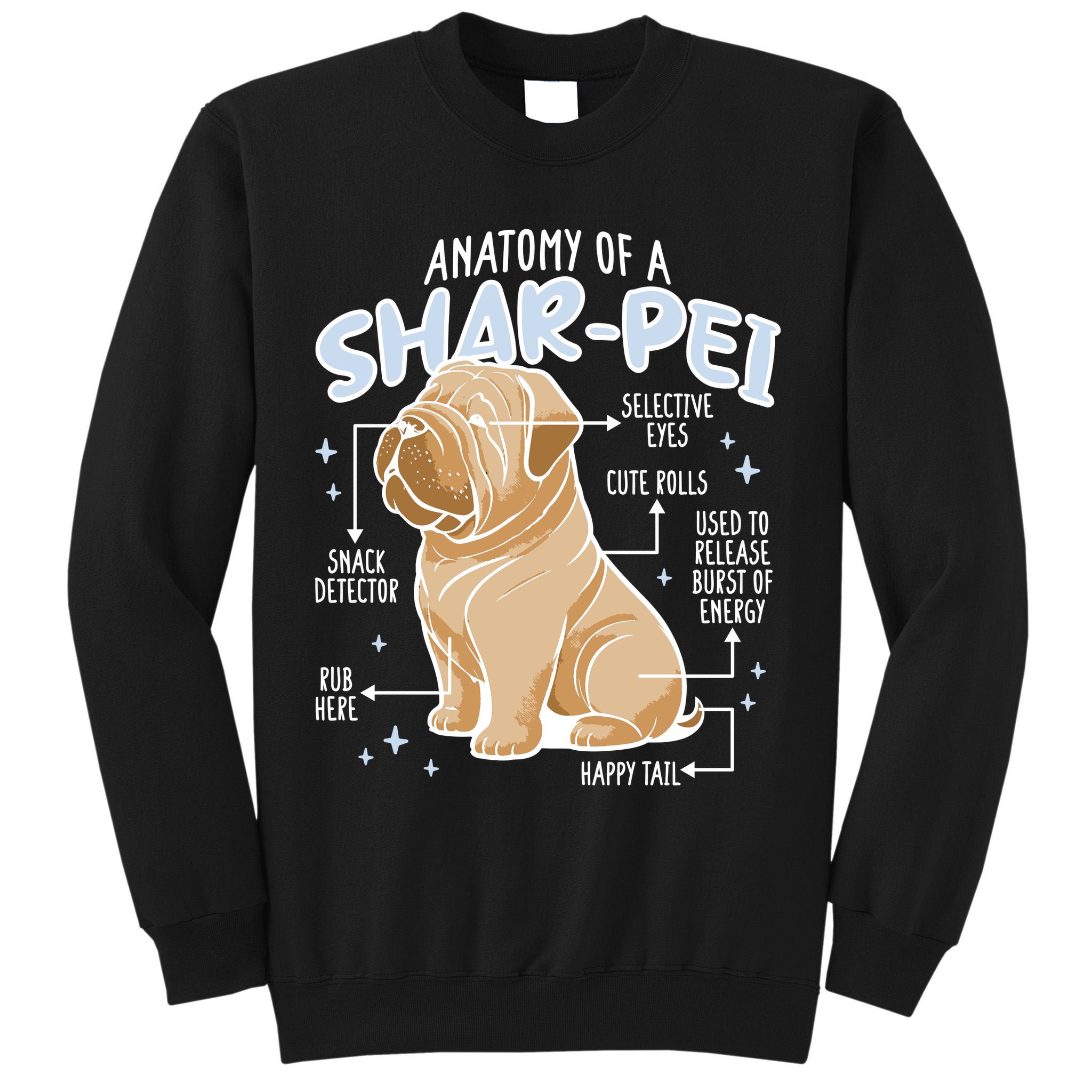 Anatomy Of A Sharpei Dog Tall Sweatshirt
