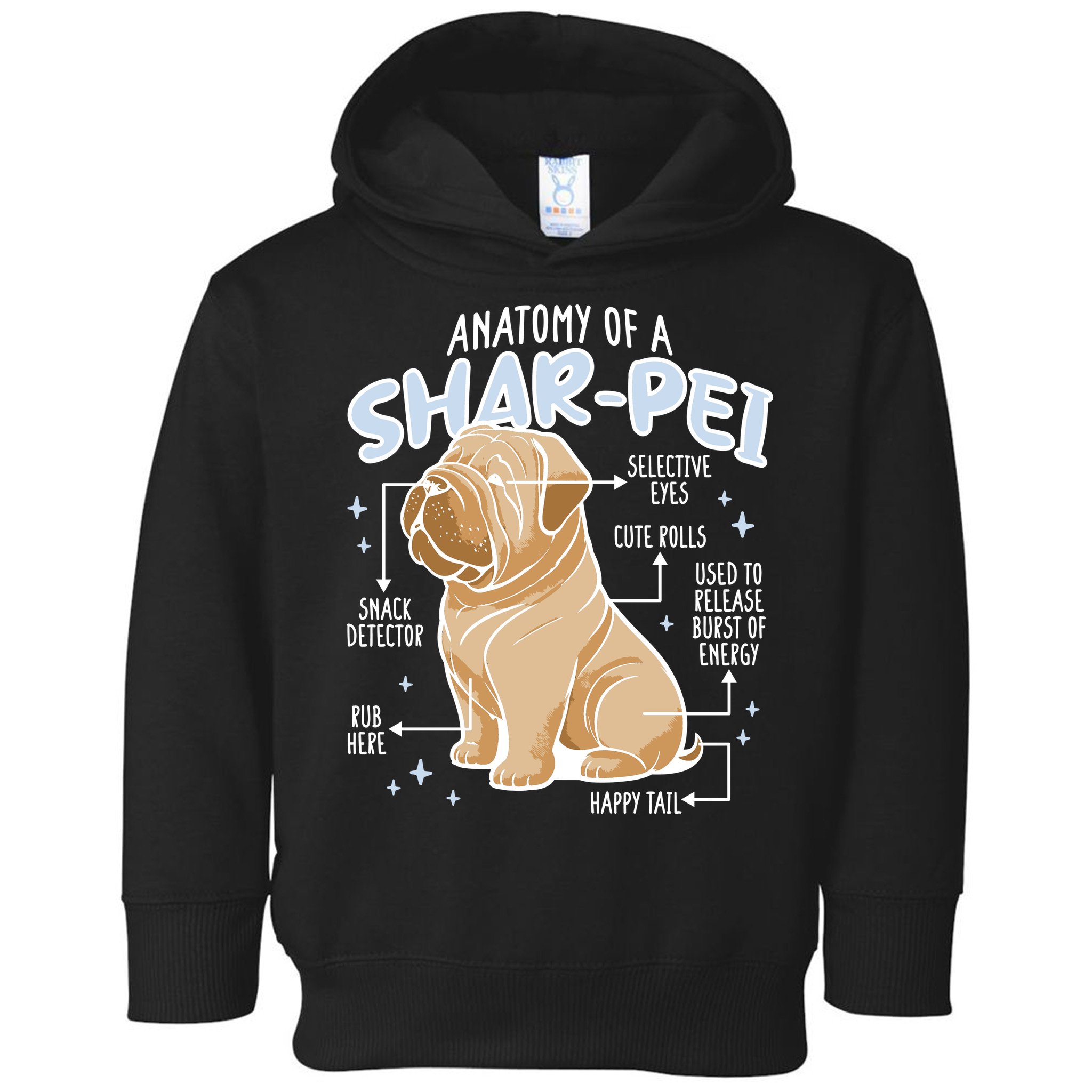 Anatomy Of A Sharpei Dog Toddler Hoodie