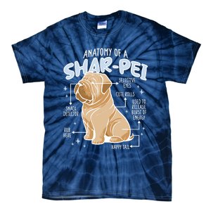 Anatomy Of A Sharpei Dog Tie-Dye T-Shirt