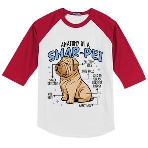 Anatomy Of A Sharpei Dog Kids Colorblock Raglan Jersey