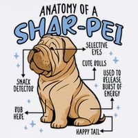 Anatomy Of A Sharpei Dog Cooling Performance Crew T-Shirt