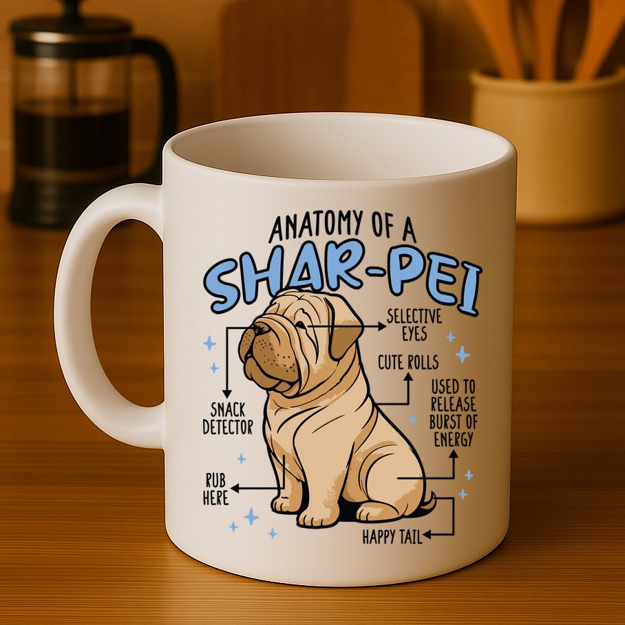 Anatomy Of A Sharpei Dog Mug