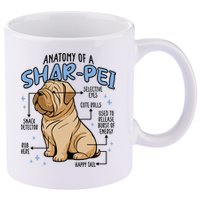 Anatomy Of A Sharpei Dog 11oz C Handle Ceramic Mug