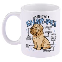 Anatomy Of A Sharpei Dog 11oz C Handle Ceramic Mug