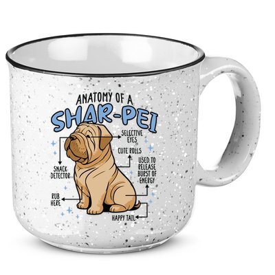 Anatomy Of A Sharpei Dog 15oz Campfire Ceramic Mug