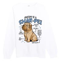 Anatomy Of A Sharpei Dog Premium Crewneck Sweatshirt