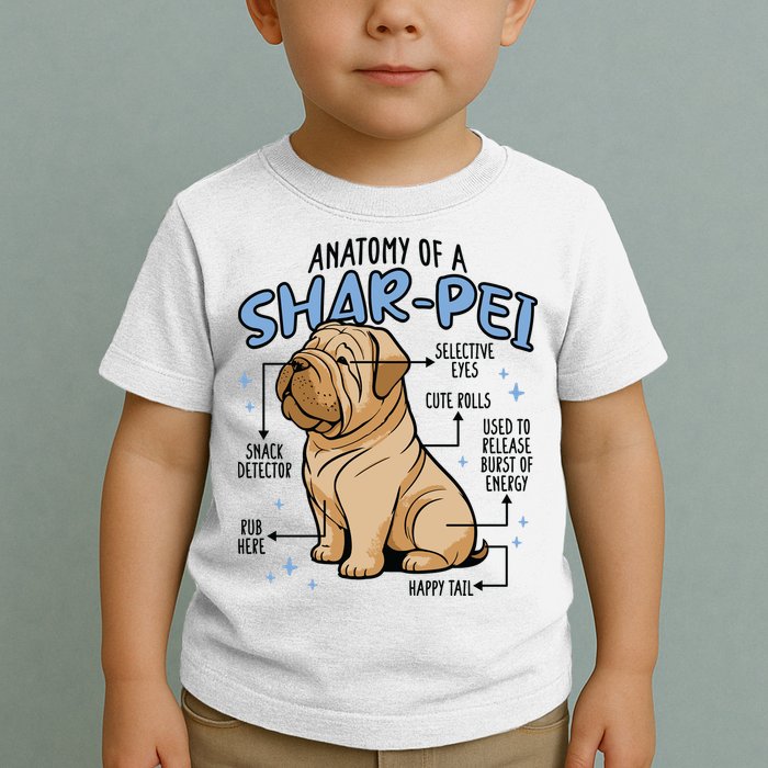 Anatomy Of A Sharpei Dog Toddler T-Shirt