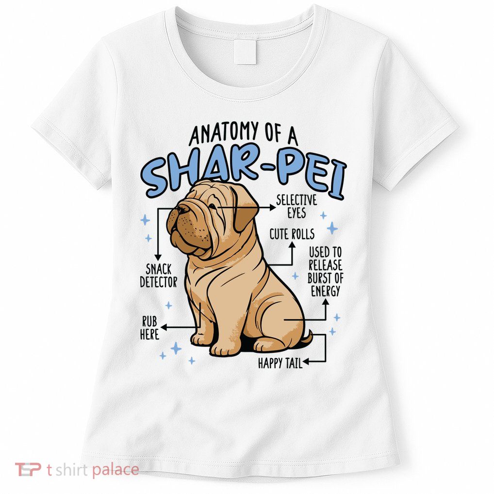 Anatomy Of A Sharpei Dog Womens T-Shirt