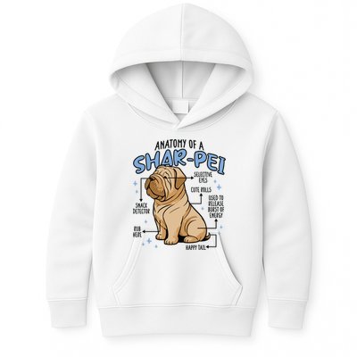 Anatomy Of A Sharpei Dog Kids Hoodie