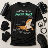 Anatomy Of A Bearded Dragon Bearded Dragon Lizard Pogona Reptile Cooling Performance Crew T-Shirt
