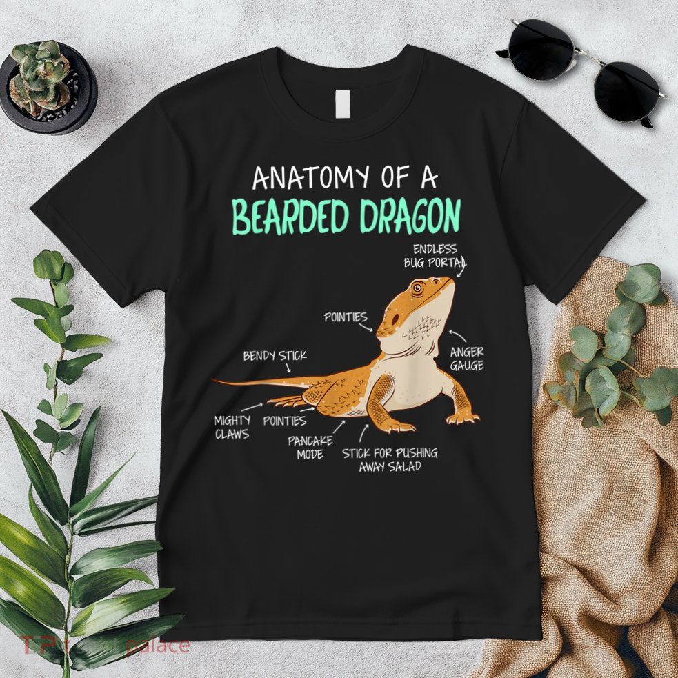 Anatomy Of A Bearded Dragon Bearded Dragon Lizard Pogona Reptile Premium T-Shirt