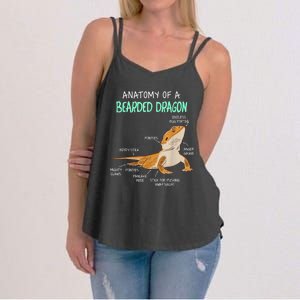 Anatomy Of A Bearded Dragon Bearded Dragon Lizard Pogona Reptile Women's Strappy Tank