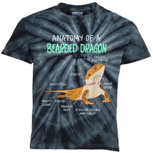 Anatomy Of A Bearded Dragon Bearded Dragon Lizard Pogona Reptile Kids Tie-Dye T-Shirt