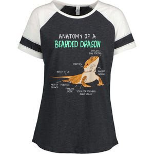 Anatomy Of A Bearded Dragon Bearded Dragon Lizard Pogona Reptile Enza Ladies Jersey Colorblock Tee