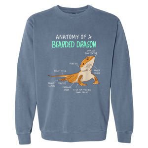 Anatomy Of A Bearded Dragon Bearded Dragon Lizard Pogona Reptile Garment-Dyed Sweatshirt