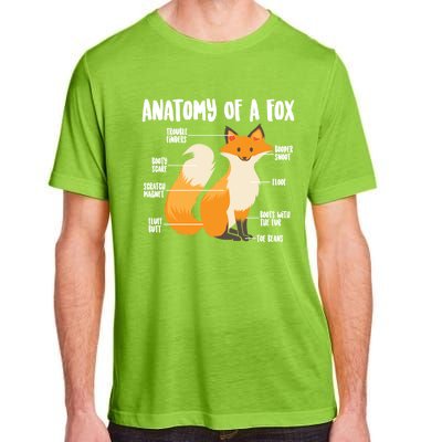 Anatomy Of A Fox Cute Sweet Carnivore Funny Animal Gift Adult ChromaSoft Performance T-Shirt