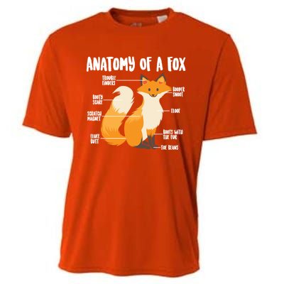 Anatomy Of A Fox Cute Sweet Carnivore Funny Animal Gift Cooling Performance Crew T-Shirt