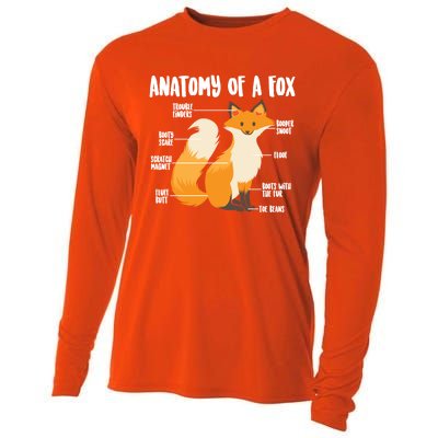 Anatomy Of A Fox Cute Sweet Carnivore Funny Animal Gift Cooling Performance Long Sleeve Crew