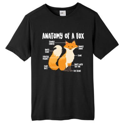 Anatomy Of A Fox Cute Sweet Carnivore Funny Animal Gift Tall Fusion ChromaSoft Performance T-Shirt