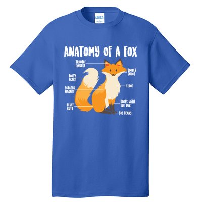 Anatomy Of A Fox Cute Sweet Carnivore Funny Animal Gift Tall T-Shirt