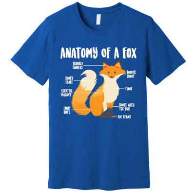 Anatomy Of A Fox Cute Sweet Carnivore Funny Animal Gift Premium T-Shirt