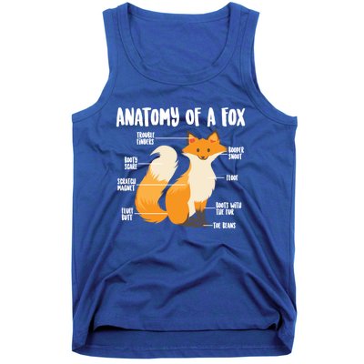 Anatomy Of A Fox Cute Sweet Carnivore Funny Animal Gift Tank Top