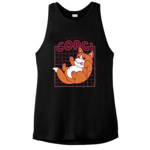 Anatomy Of A Corgi Dog Ladies PosiCharge Tri-Blend Wicking Tank