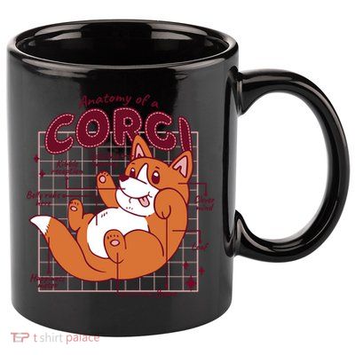 Anatomy Of A Corgi Dog 11oz C Handle Ceramic Mug