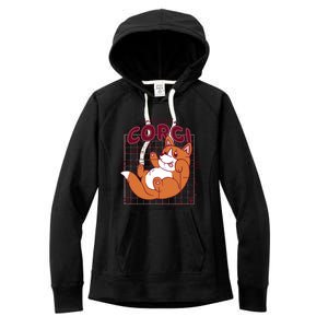 Anatomy Of A Corgi Dog Women's Fleece Hoodie