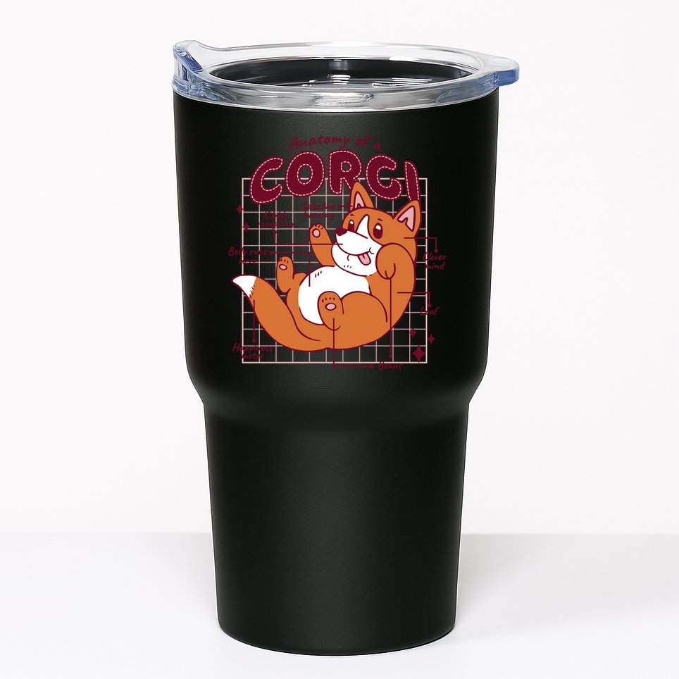 Anatomy Of A Corgi Dog Tumbler