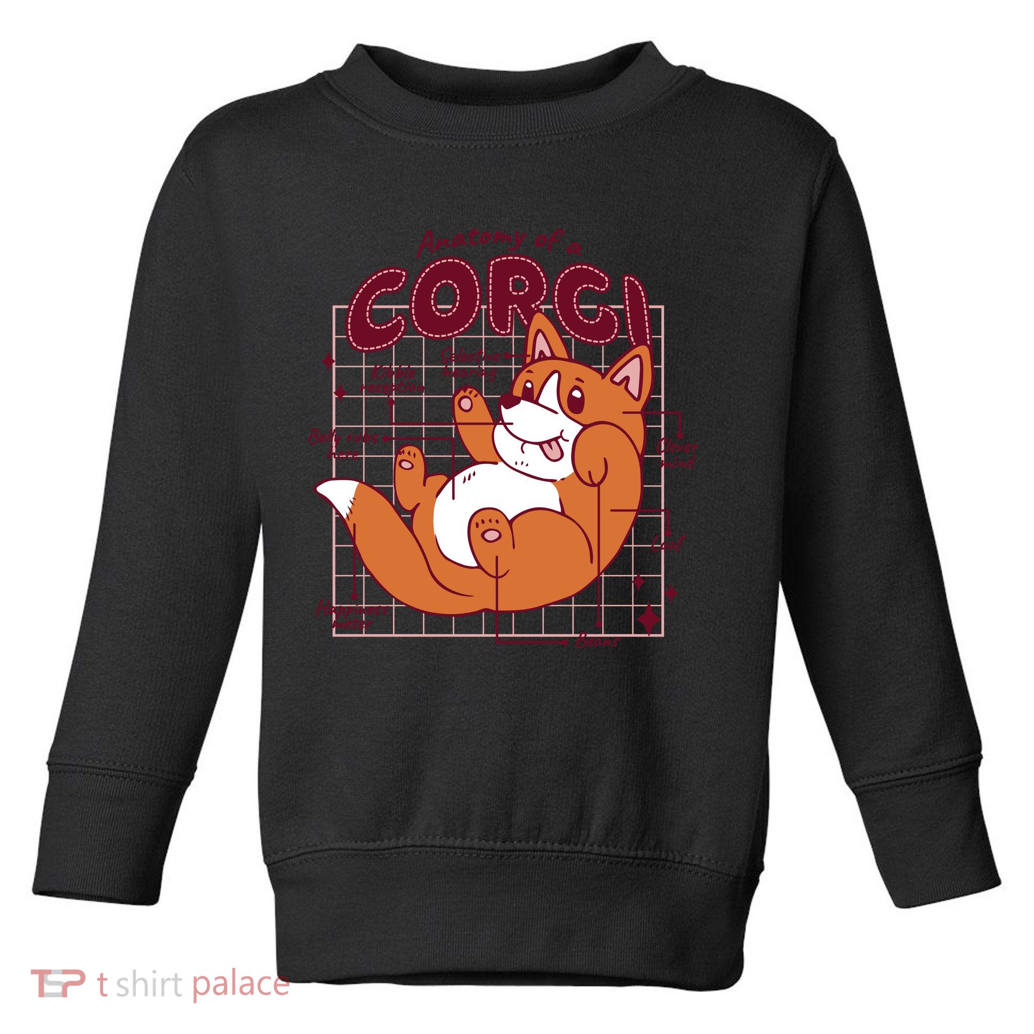 Anatomy Of A Corgi Dog Toddler Sweatshirt