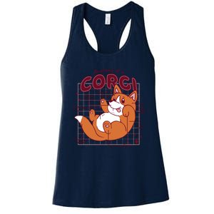 Anatomy Of A Corgi Dog Women's Racerback Tank