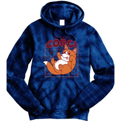 Anatomy Of A Corgi Dog Tie Dye Hoodie