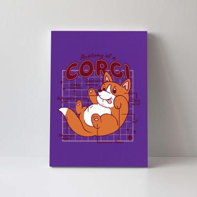 Anatomy Of A Corgi Dog Canvas