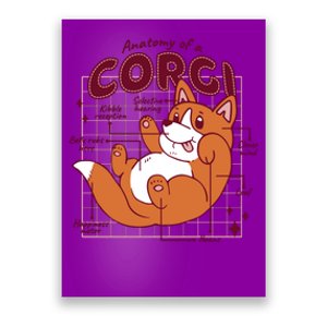 Anatomy Of A Corgi Dog Poster